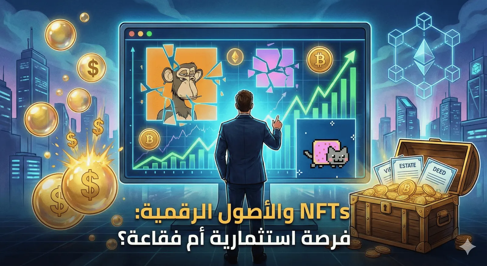 NFTs والأصول الرقمية: فرصة استثمارية أم فقاعة؟ 🎨💎