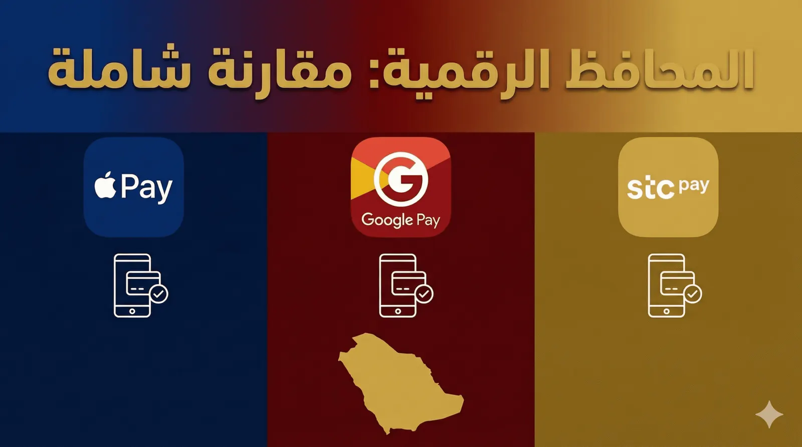 💳 المحافظ الرقمية: مقارنة شاملة لـ Apple Pay, Google Pay, STC Pay في السعودية
