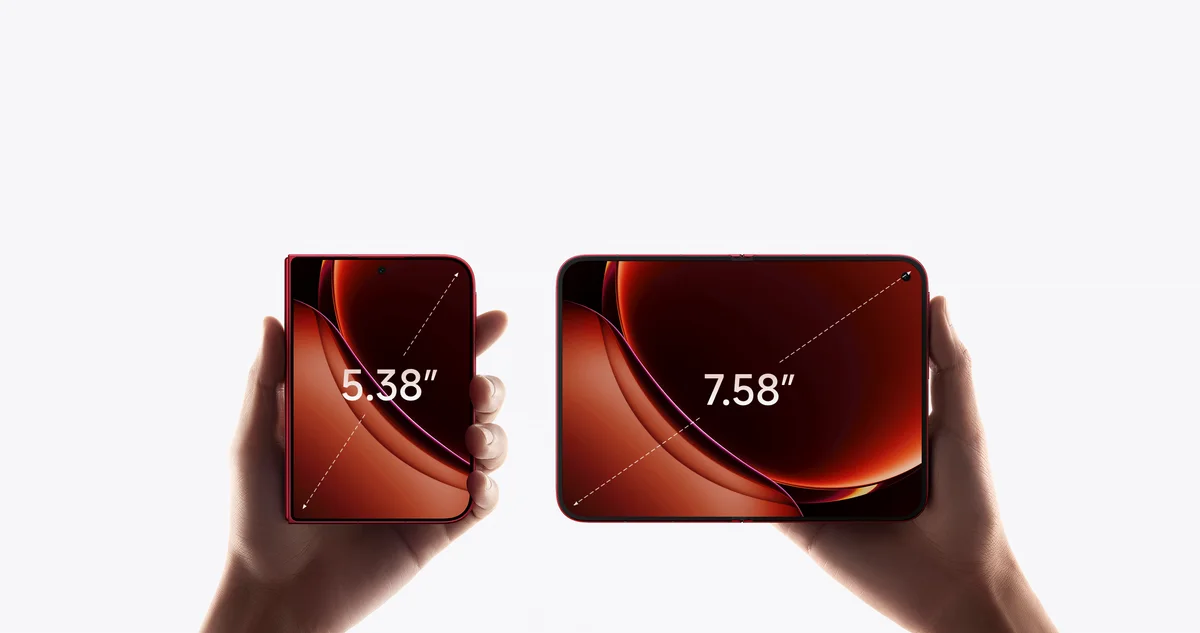 شاشتا Xiaomi 18 Fold الخارجية والداخلية