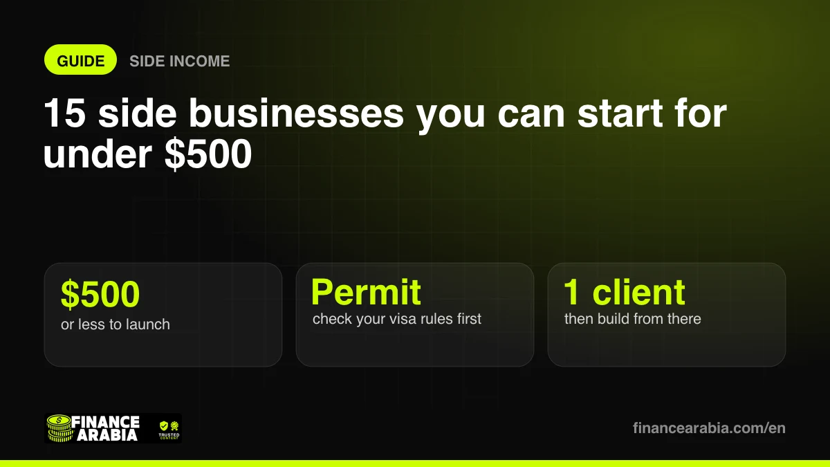 15 Side Business Ideas You Can Start for Under $500 (and the Gulf Rules to Know)